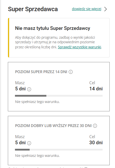 Прогресс Super Sprzedawca